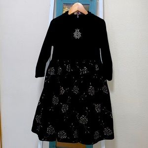 Girls velvet formal dress